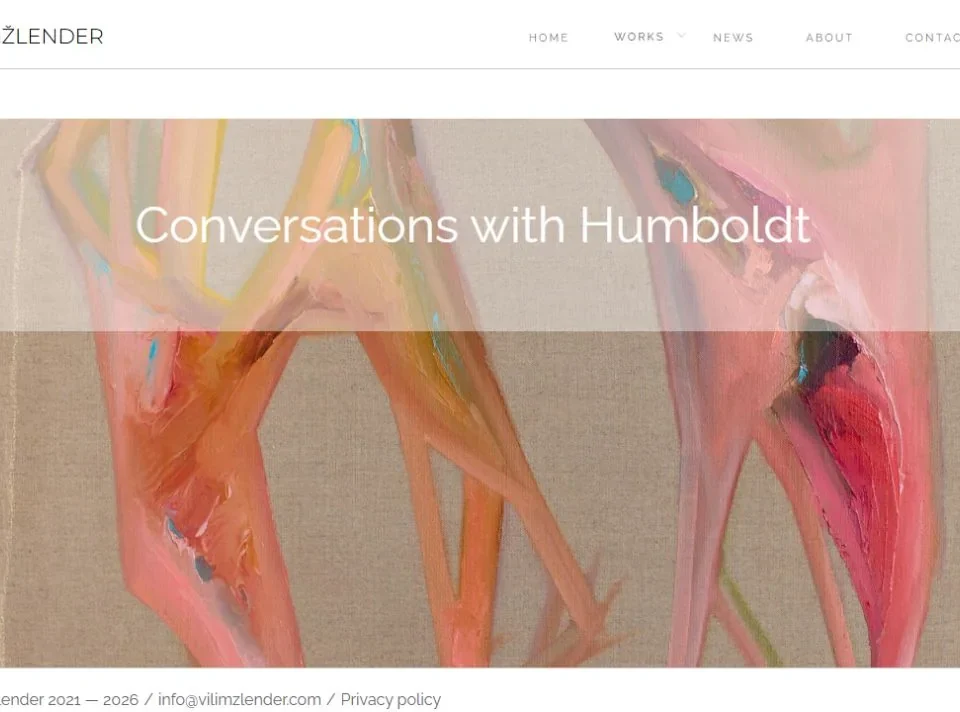 Pregled slikarske serije Conversations with Humboldt na web stranici Vilima Žlendera.